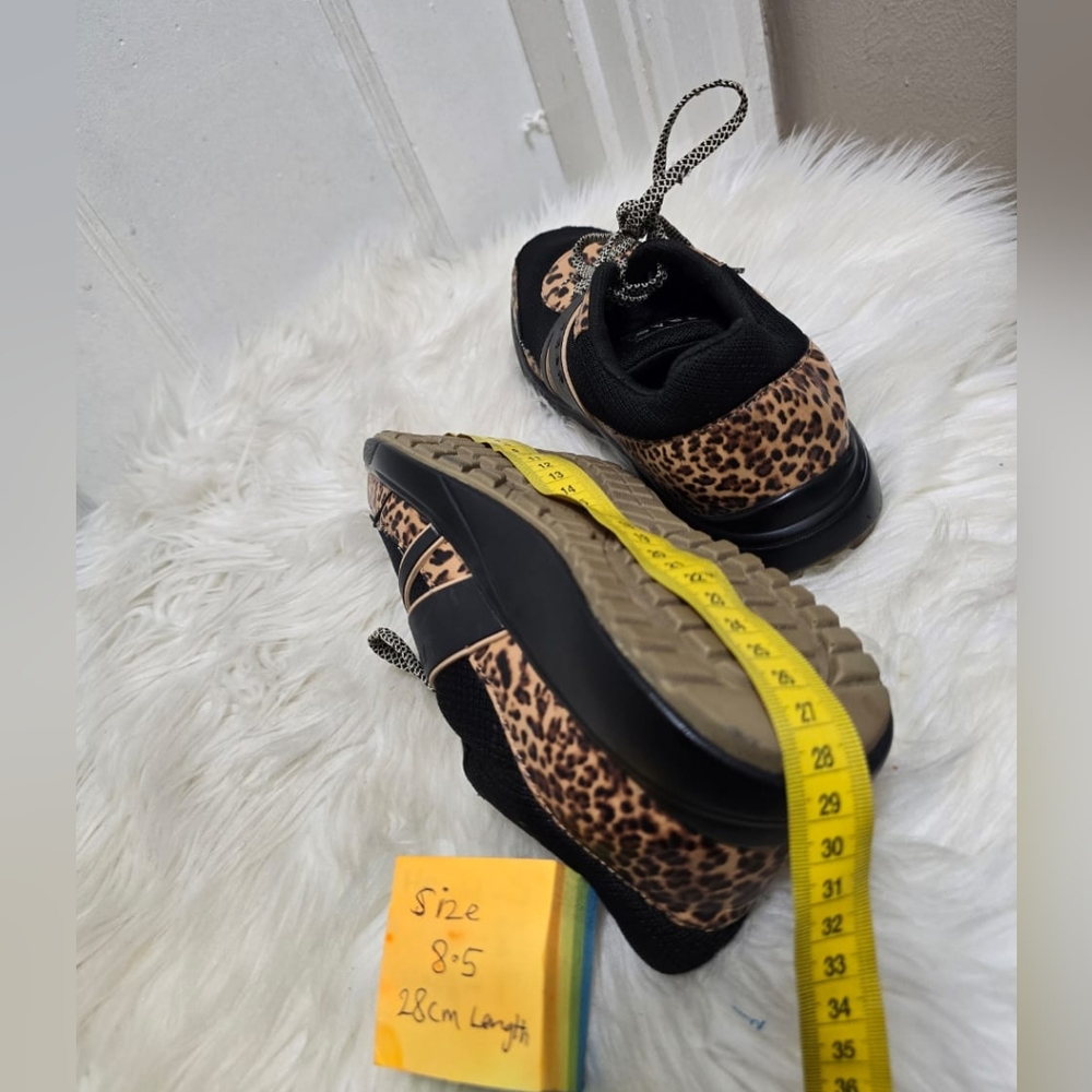 Traq by Alegria Leopard Print Black Sneakers - Picture 7 of 9